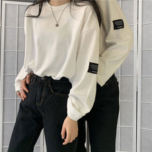 画像をギャラリービューアに読み込む, 韓国系カジュアル ロン 長袖 Tシャツ トップス男女兼用
