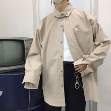 画像をギャラリービューアに読み込む, 原宿系 ストリート系チェーン付き長袖シャツレデースメンズファッション
