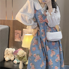 画像をギャラリービューアに読み込む, 花柄2点セット長袖シャツカジュアルエレガント おしゃれワンピースレデイース
