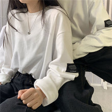 画像をギャラリービューアに読み込む, 韓国系カジュアル ロン 長袖 Tシャツ トップス男女兼用
