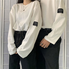画像をギャラリービューアに読み込む, 韓国系カジュアル ロン 長袖 Tシャツ トップス男女兼用
