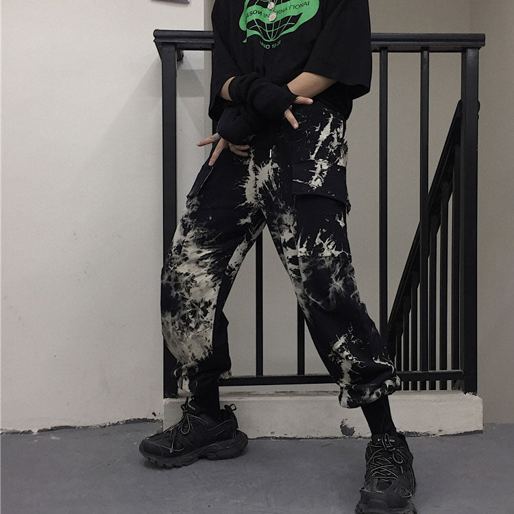 定番人気！ ストリート系カーゴパンツ タイダイ柄 原宿風 ロングパンツ – JDOOTD パンツ