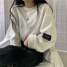 画像をギャラリービューアに読み込む, 韓国系カジュアル ロン 長袖 Tシャツ トップス男女兼用
